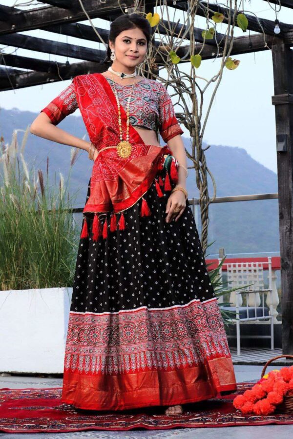 Women's Traditional Bandhani Ghagra Choli with Dupatta ? Navratri & Festive Wear - Image 2